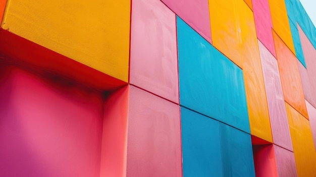 Photo colorful building facade