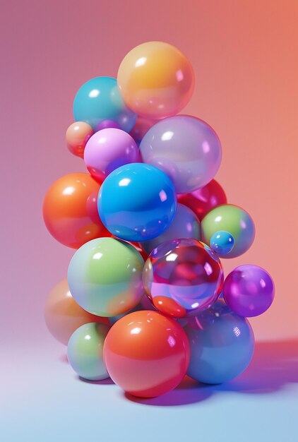 Photo a colorful bunch of balloons are in a vase with one that says quot colorful quot