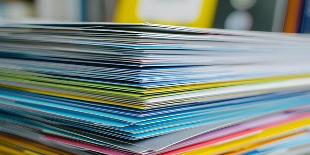 Colorful Business Card Stack