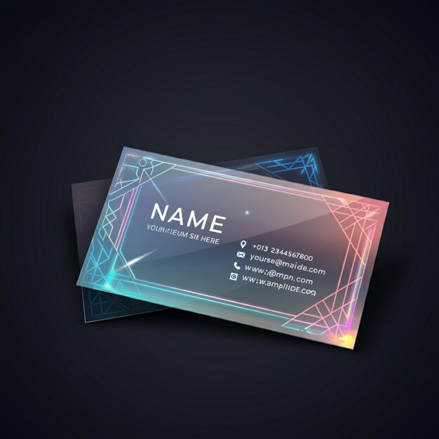 Photo a colorful business card with the name name quot name quot on it