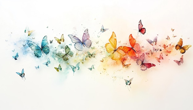 a colorful butterfly drawing with the words quot butterflies quot on the bottom