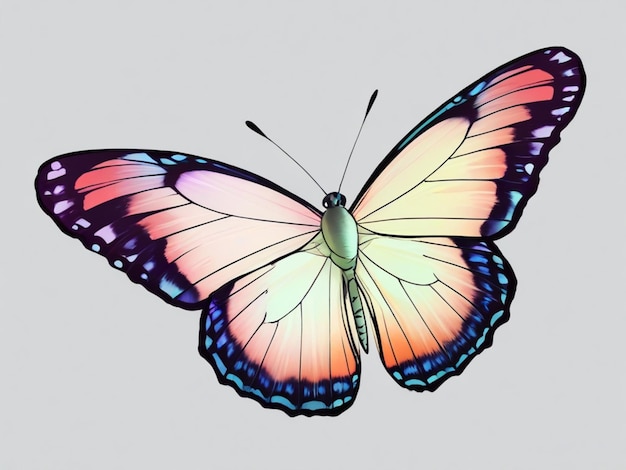 Colorful Butterfly Drawing