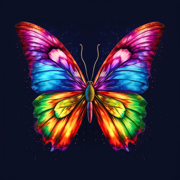 A colorful butterfly with wings