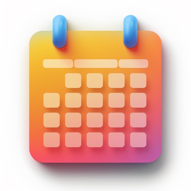 a colorful calendar with a colorful design with a colorful background