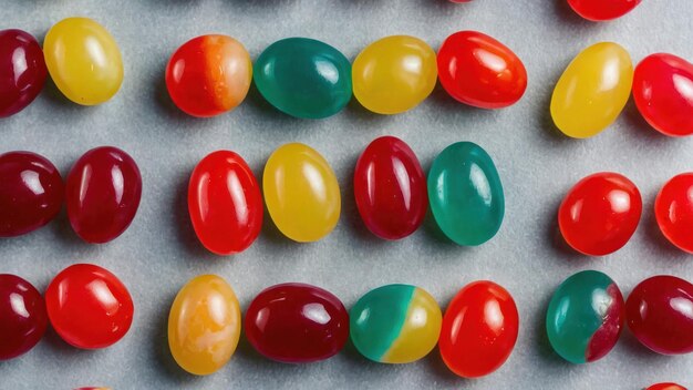 Photo colorful candies in decorative bowl