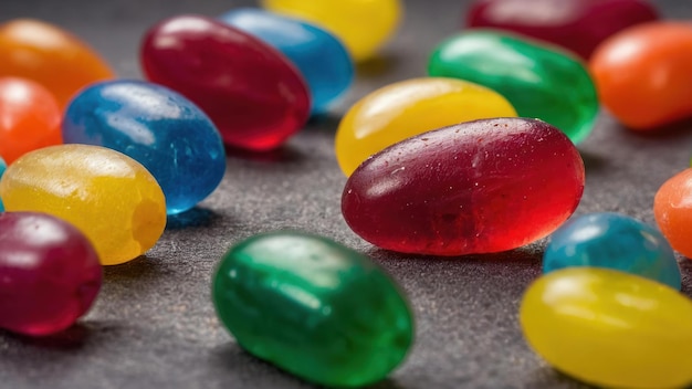 Photo colorful candies in decorative bowl