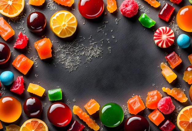 Colorful candies jelly