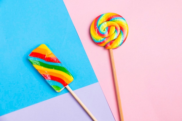 Colorful candies lollypop