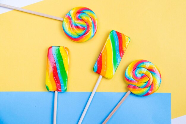 Colorful candies lollypop