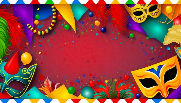 Colorful carnival background. AI generated