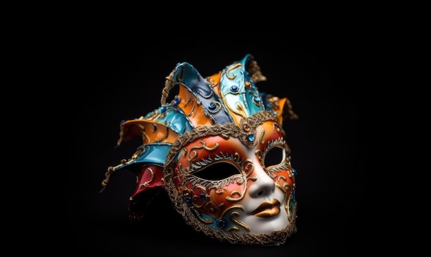 The colorful carnival mask added to the festive atmosphere Creating using generative AI tools