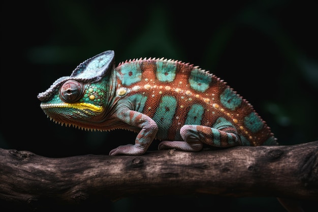 Colorful chameleon Generate Ai