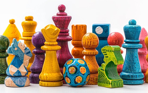 a colorful chess board