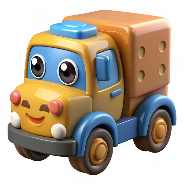 Colorful Children s Training Truck Toy Illustration Design for Printable Graphics