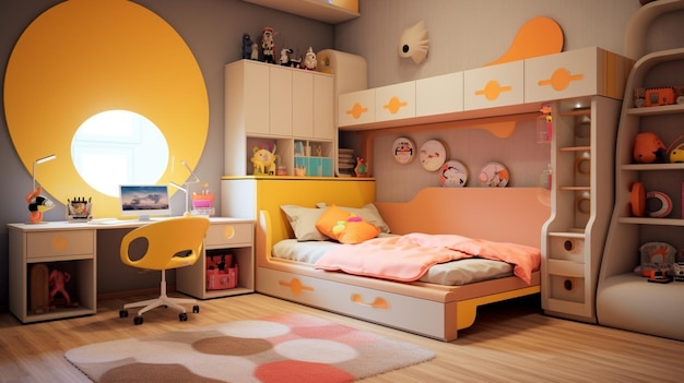 colorful childrens bedroom