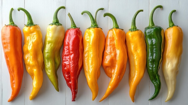 Photo colorful chili peppers