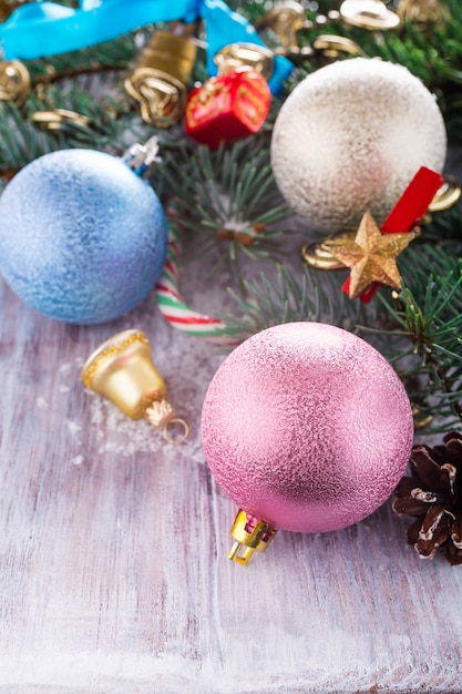 Colorful Christmas balls