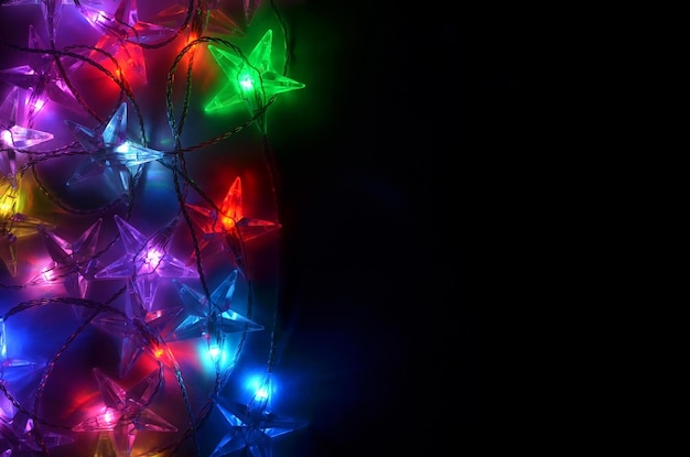 Colorful christmas lights background