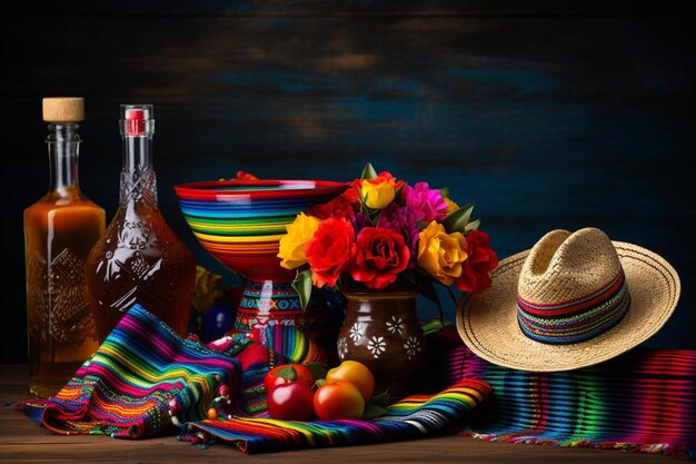 Colorful Cinco De Mayo Display Background Image