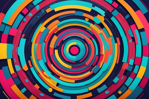 Colorful circle abstract background Template for wallpaper banner presentation background