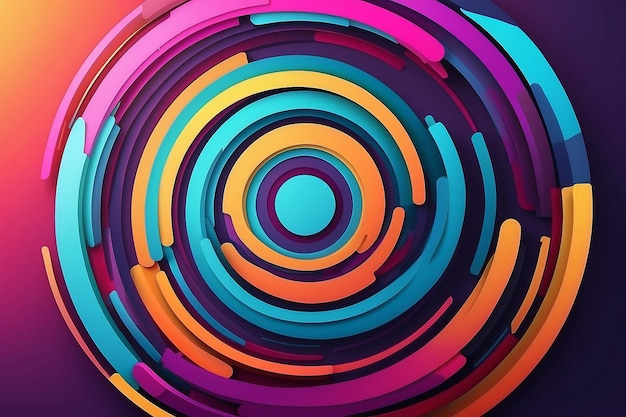 Colorful circle abstract background Template for wallpaper banner presentation background