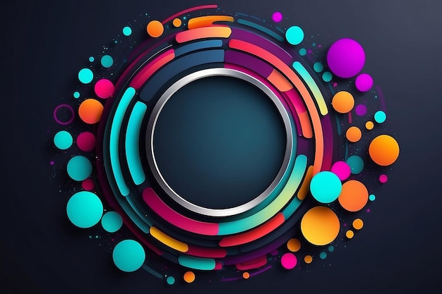 Colorful circle abstract background Template for wallpaper banner presentation background