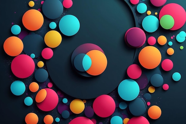 Colorful circle abstract background Template for wallpaper banner presentation background