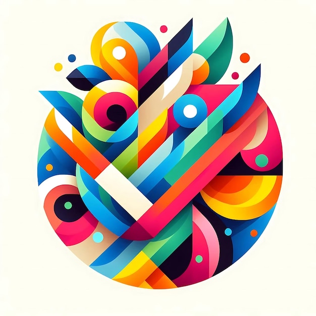 a colorful circle with colorful lines and a colorful design