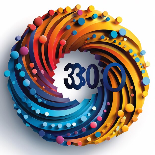 a colorful circle with the number 37 on it