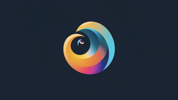 a colorful circle with a yellow circle in the middle