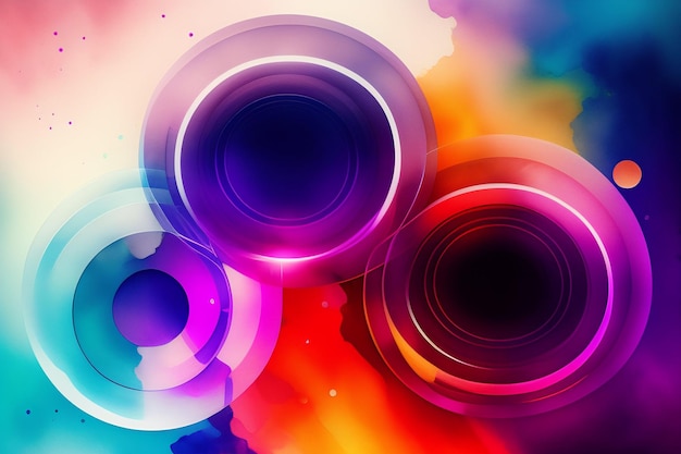 Colorful circles on a colorful background