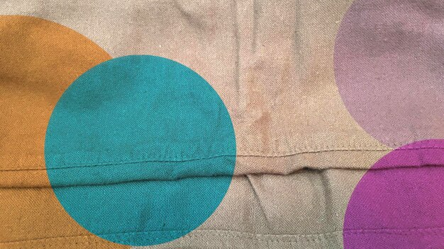 Colorful circles fabric textured