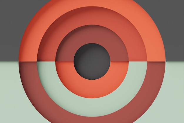 A colorful circular illustration for wallpapers backgrounds or banners 3D illustration