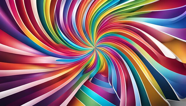 Colorful circular rainbow color background design