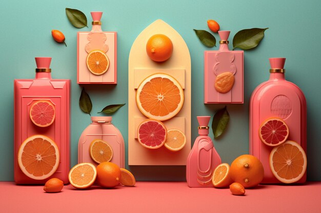 Colorful CitrusThemed Cosmetic Packaging Design