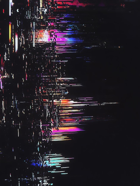 a colorful city skyline is reflected in the water