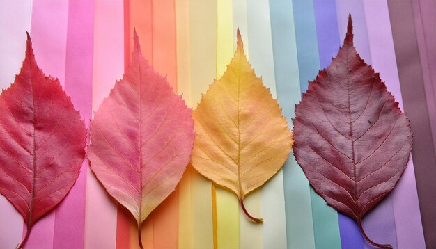 a colorful cloth with a pink leaf on it