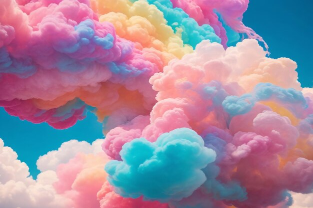 Colorful Clouds Background Dreamy Cloud Background Fantasy Clouds Background AI Generative