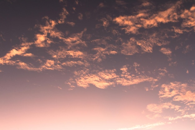 Colorful clouds in the sky at sunrise or sunset Natural natural background