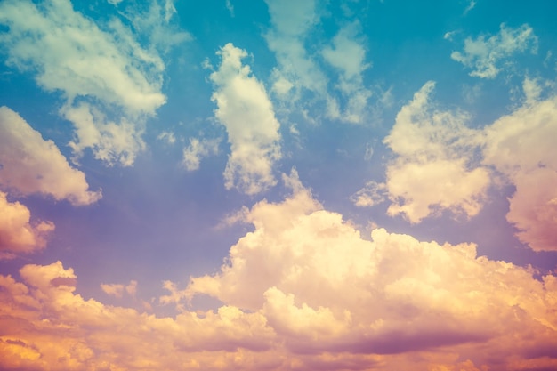 Colorful cloudy sky at sunset