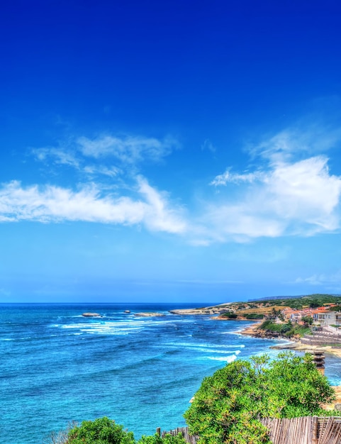 Colorful coastline in Sardinia Italy