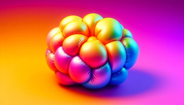 a colorful collection of balls with a colorful background