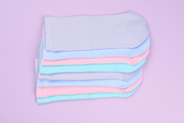 Colorful collection of cotton socks