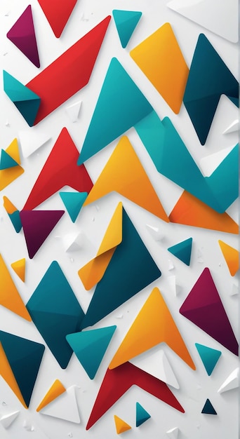 a colorful collection of geometric shapes and triangles