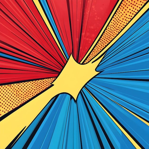 Colorful comic book style background with blue red yellow