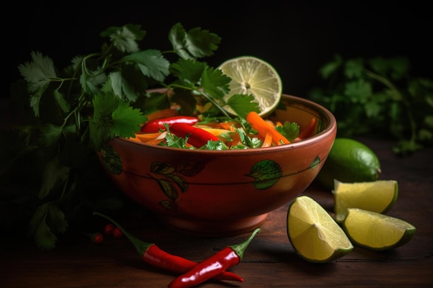 Colorful Composition of Moqueca de Camarao A Vibrant Culinary Masterpiece Served with Flair