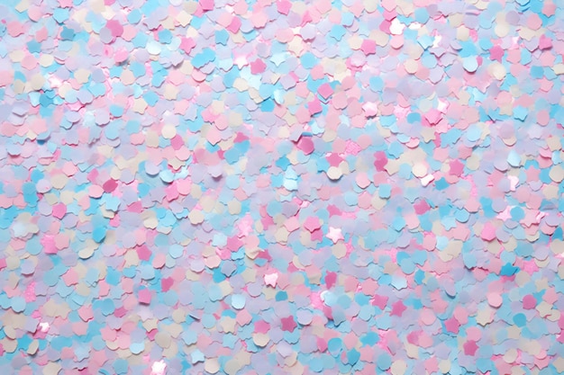 Colorful confetti on a pink background Festive background