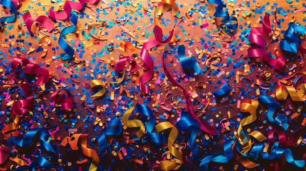 Colorful Confetti and Streamers for Festive Celebrations