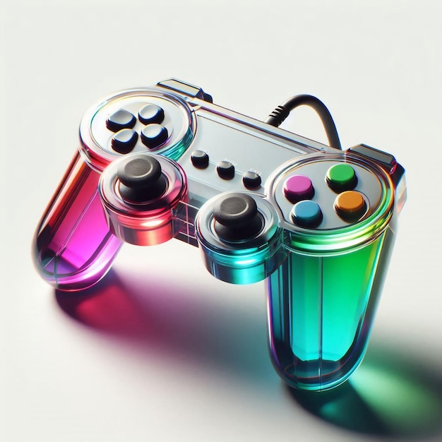 Photo a colorful controller with the word  joy  on the bottom