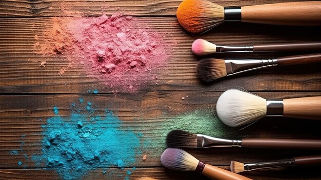 colorful Cosmetic Brushes